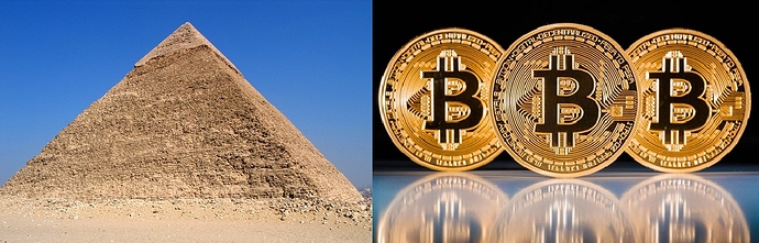 Pyramid of Bitcoin