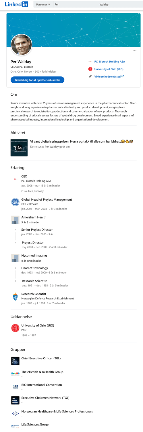 Screenshot_2021-06-02 Per Walday – CEO – PCI Biotech Holding ASA LinkedIn