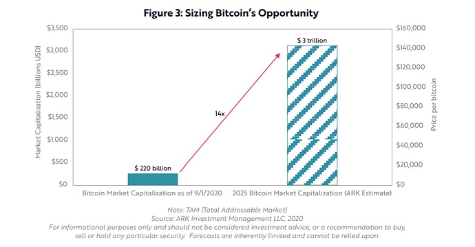 Ark og btc-estimat 2025