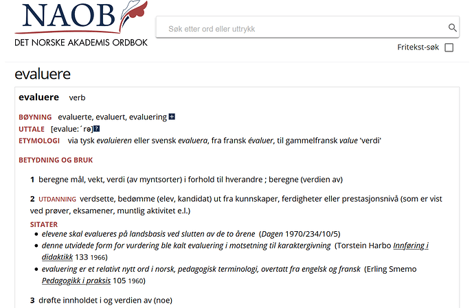 Screenshot_2020-07-13 evaluere - Det Norske Akademis ordbok