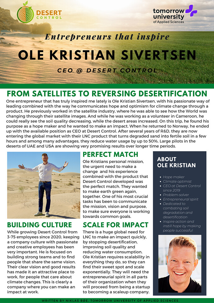 Entrepreneurs that inspire - Ole Kristian Sivertsen