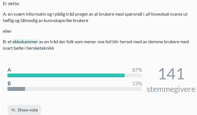 Ekkokammer avstemning