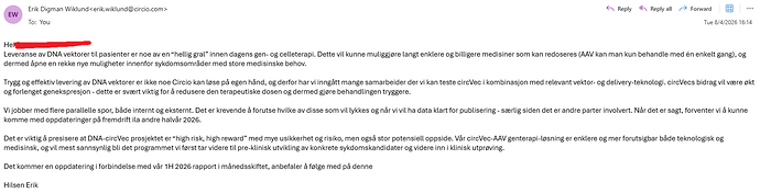 Erik svar om prospekt 2026