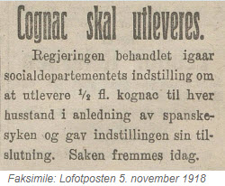 Cognac skal utleveres